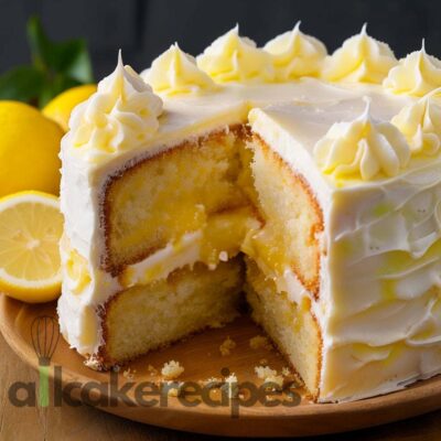 Lemon Cake with Lemon Filling and Lemon Butter Frosting